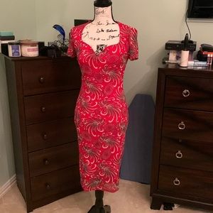 Vintage Red Midi Dress